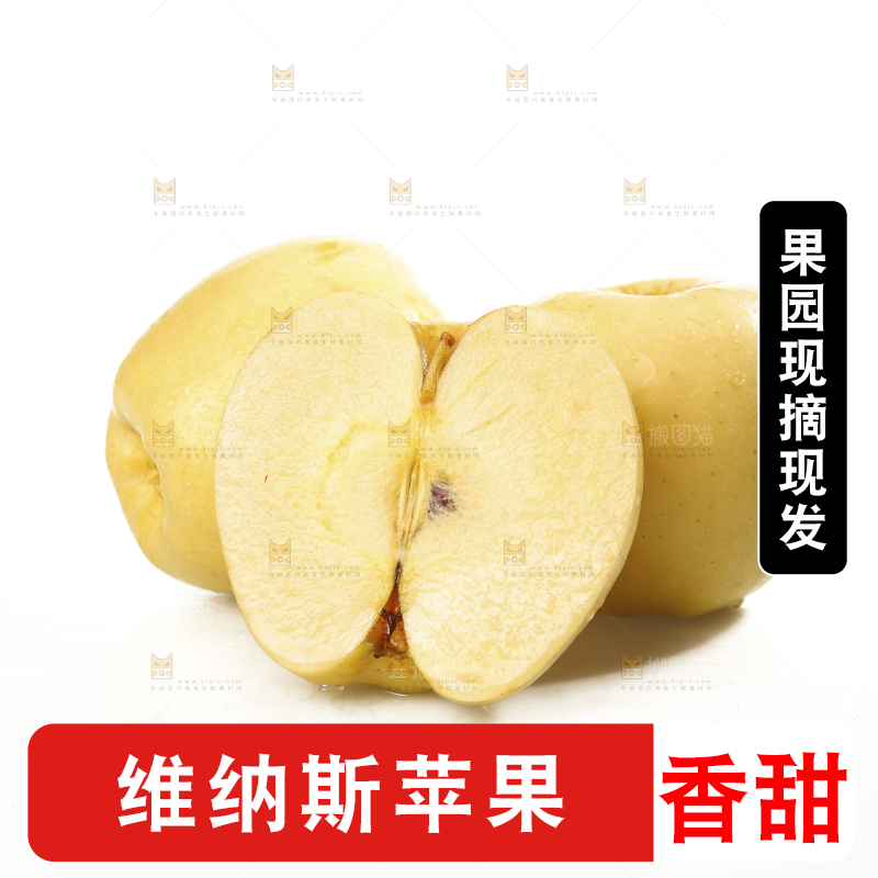 白底上的维纳斯苹果