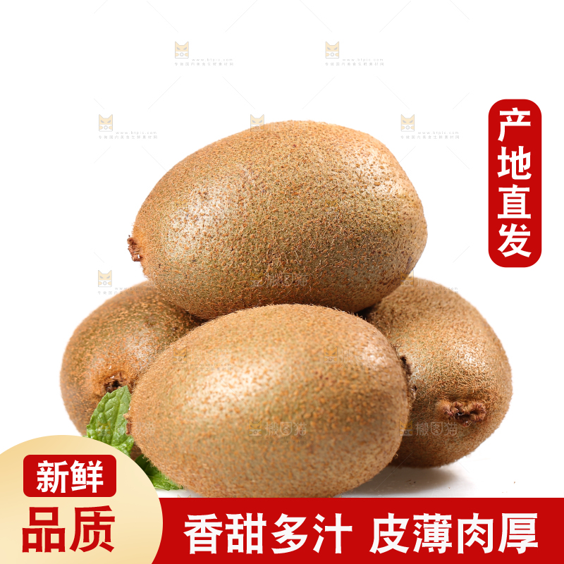 白底上放着翠香猕猴桃