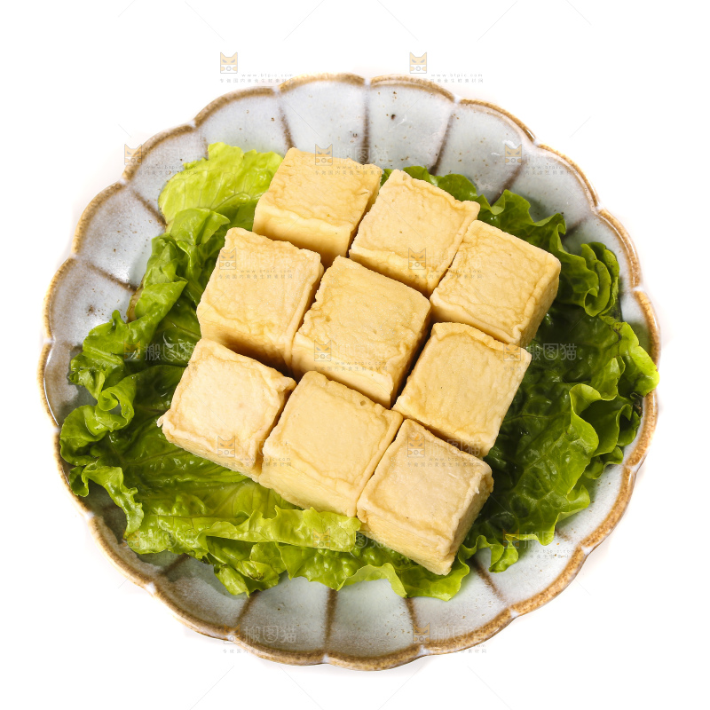 白底上的火锅丸子