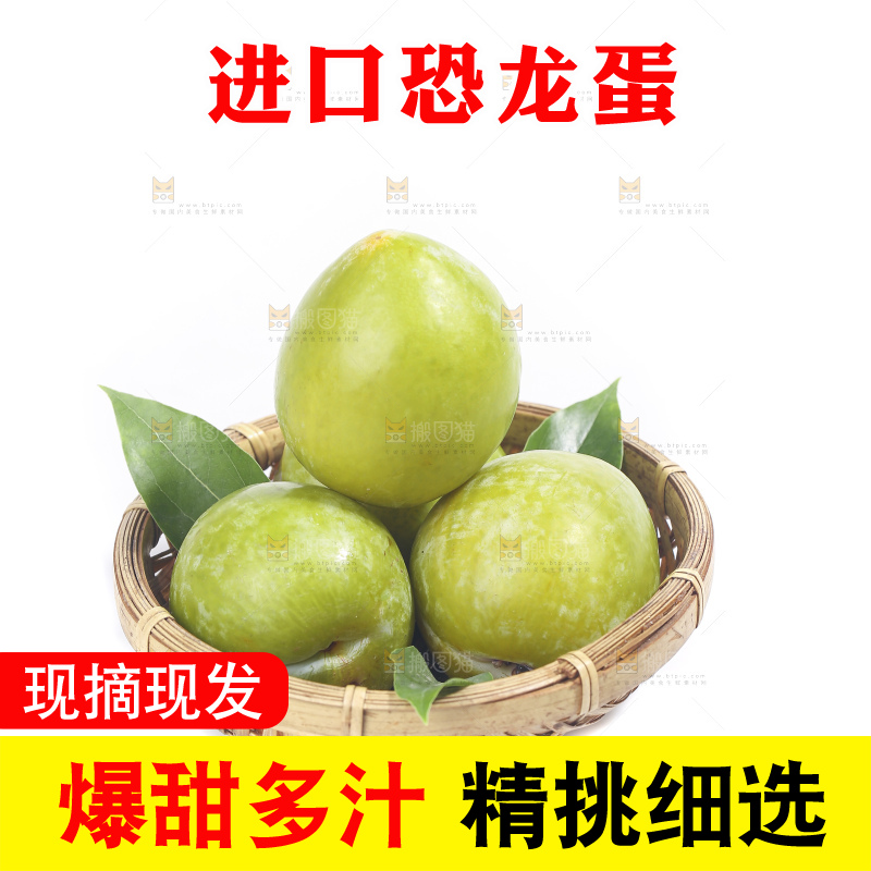 白底上放着新鲜恐龙蛋