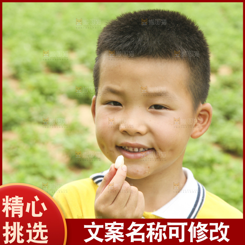 手里拿着现挖花生