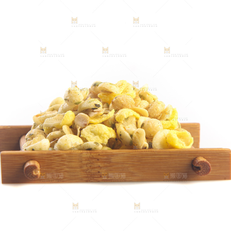 白底上的谷物麦片