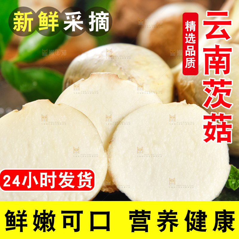 黑石垫上放着切开的白茨菇