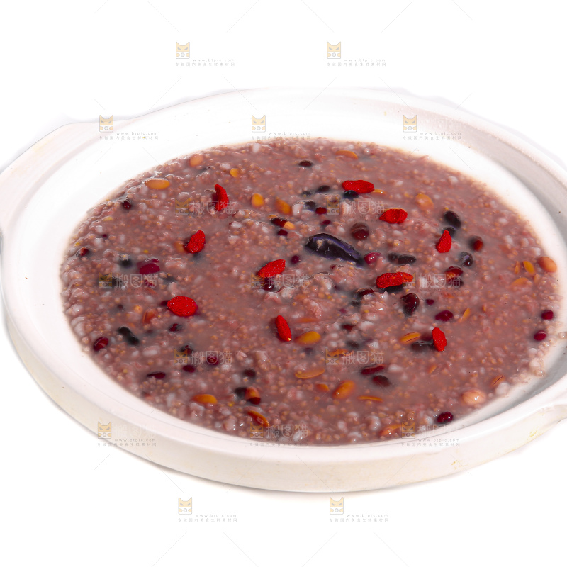 白底上的腊八粥