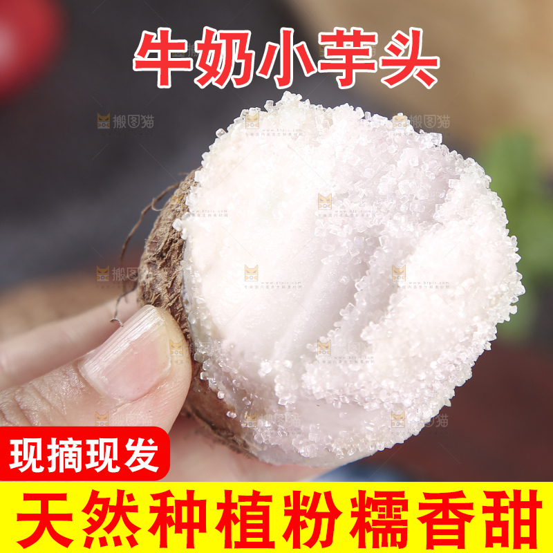 深底上的新鲜小芋头