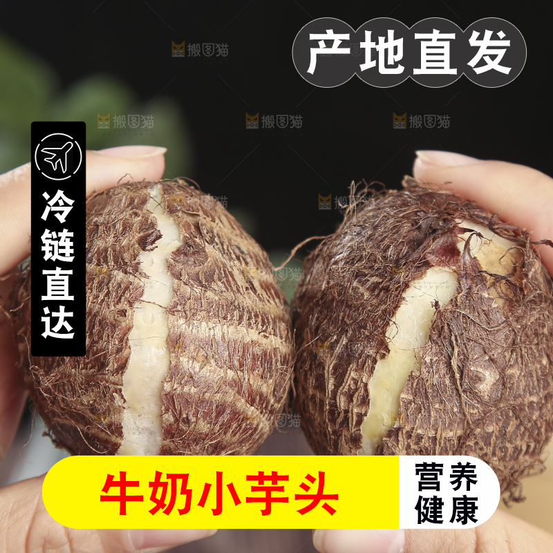 深底上的新鲜小芋头