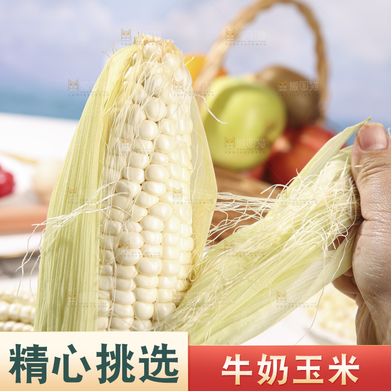 浅底上的牛奶玉米