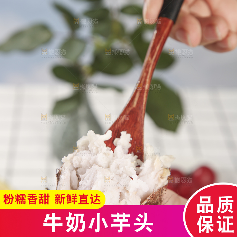 浅底上的新鲜小芋头