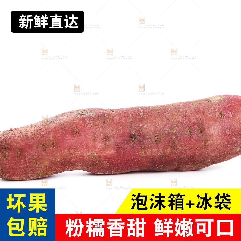 白底上的板栗红薯