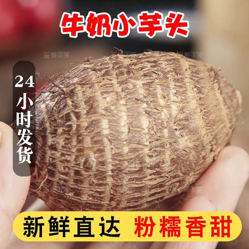 深底上的新鲜小芋头