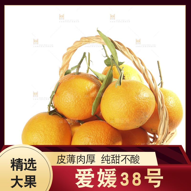 白底上的爱媛果冻橙