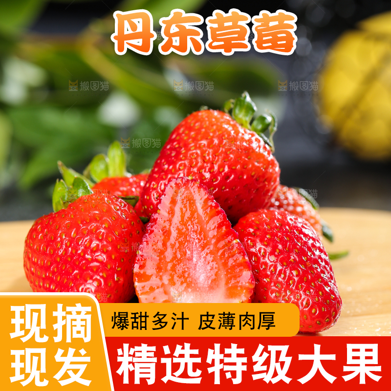 深底上的丹东草莓