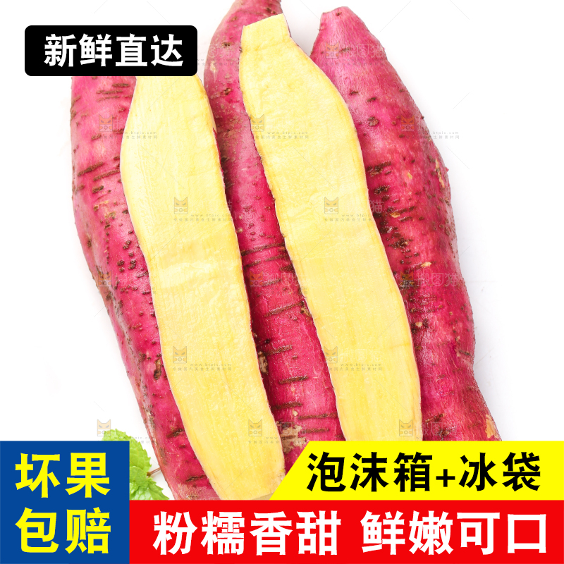 白底上的板栗红薯