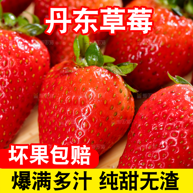 深底上的丹东草莓