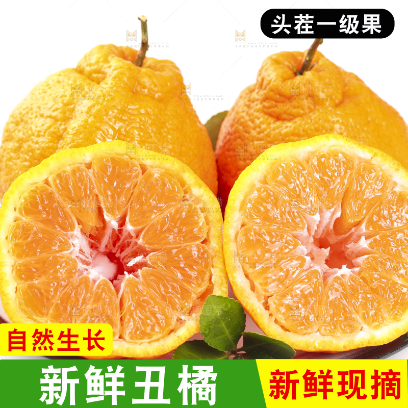 白底上的丑橘