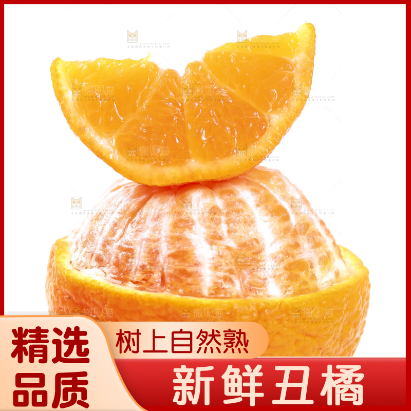 白底上的丑橘