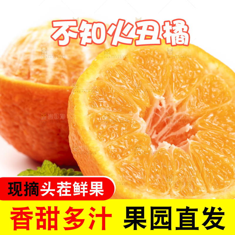 白底上的丑橘