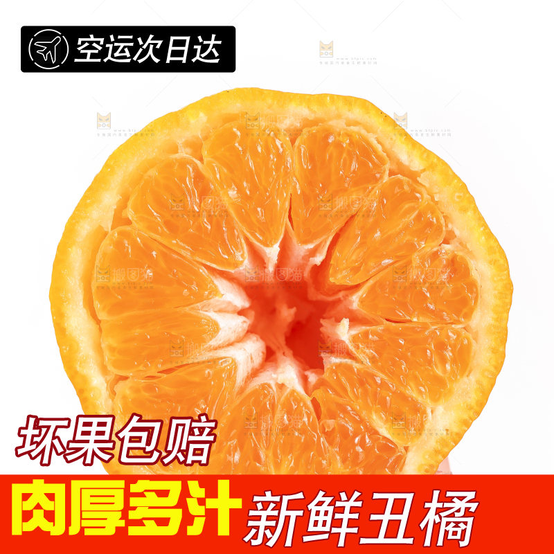 白底上的丑橘