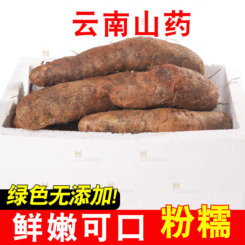 白底上的云南山药
