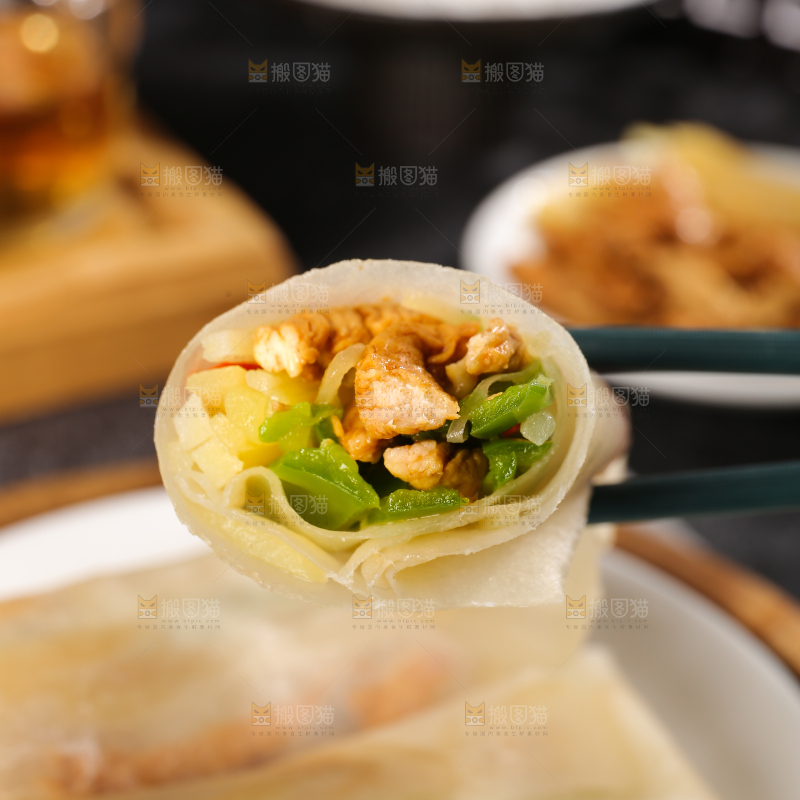 深底上的筋饼卷