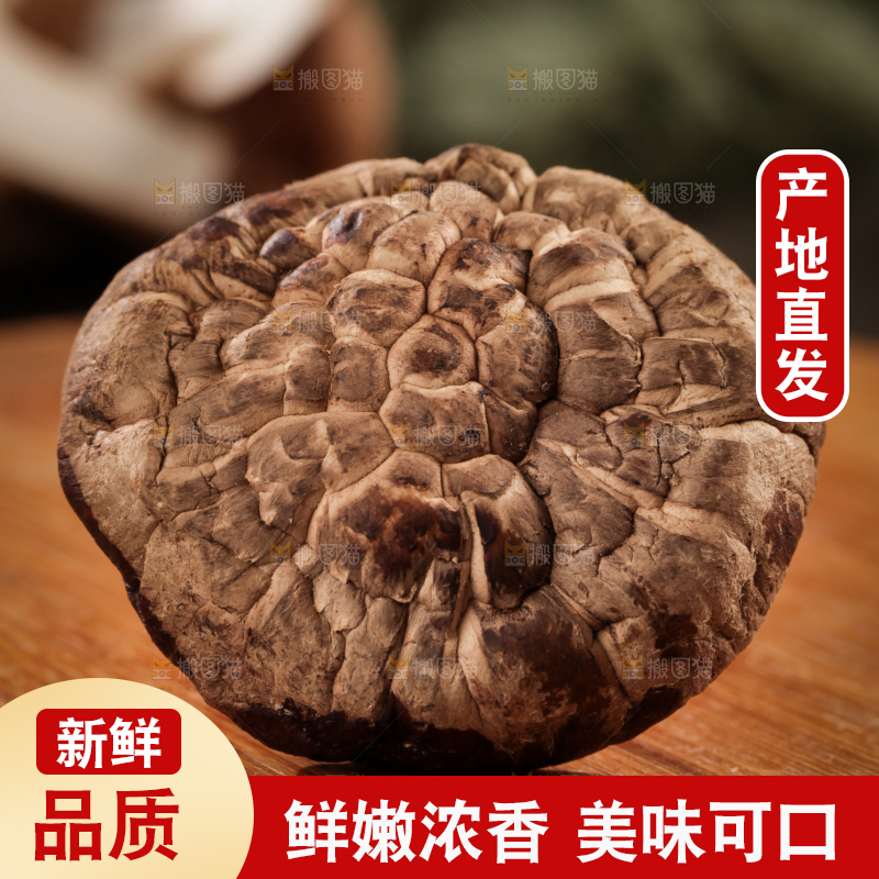 深底上的干香菇