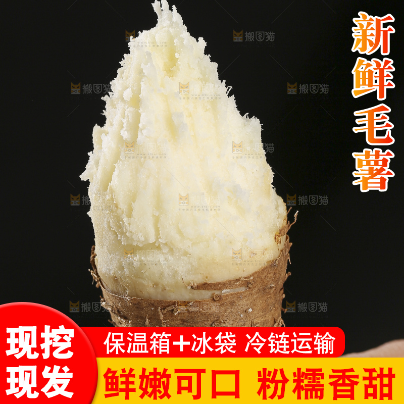 浅底上的毛薯泥