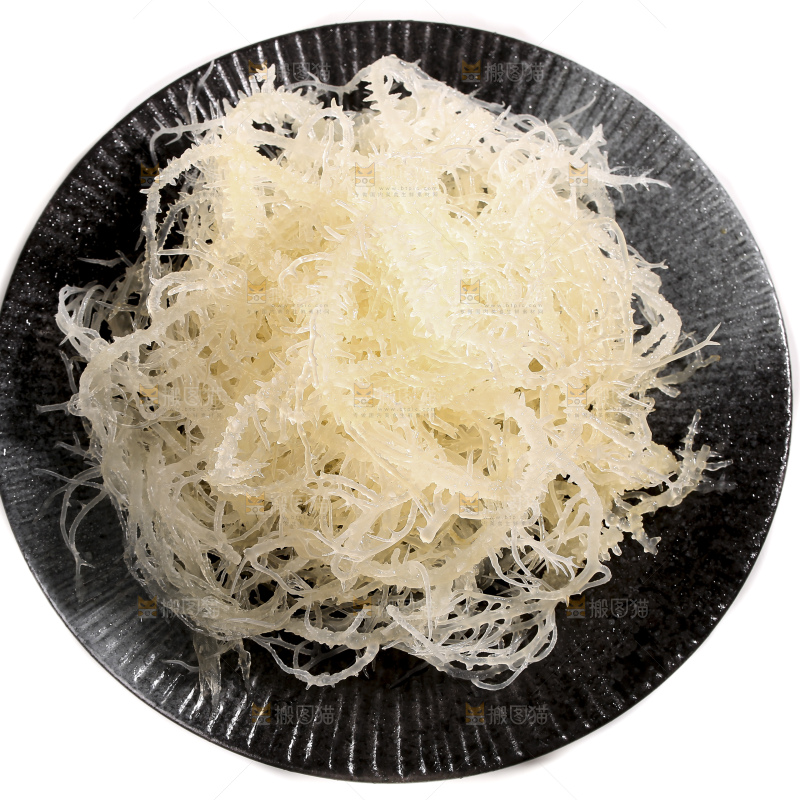 白底上的龙须菜