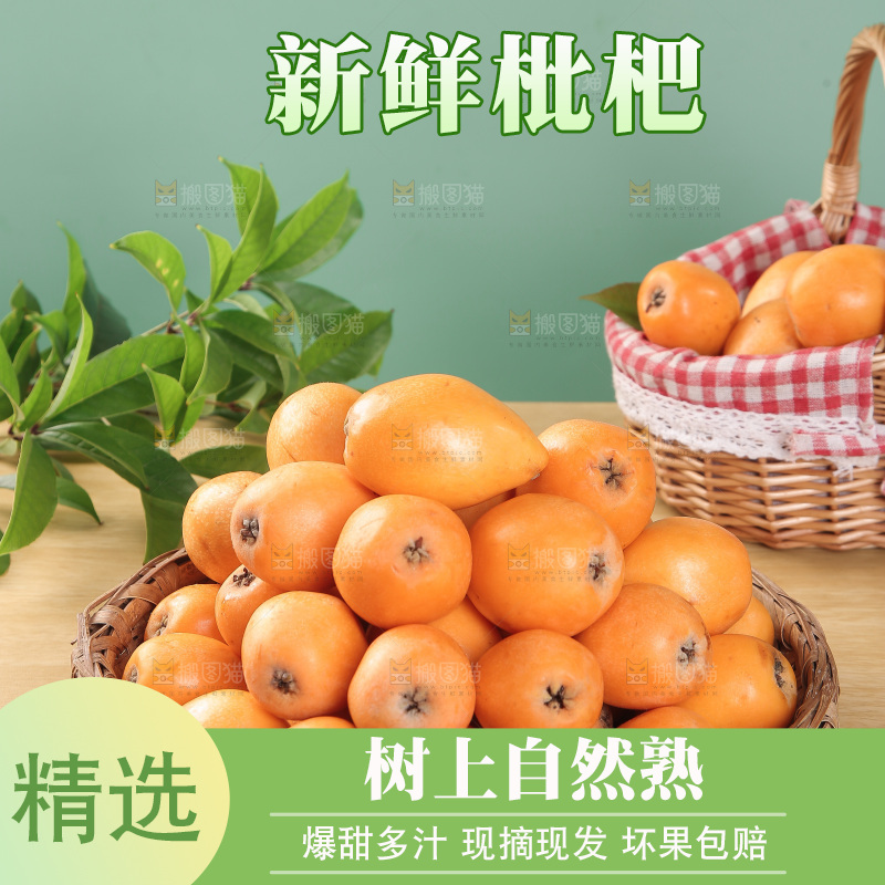 木底上放着一篮四川大枇杷