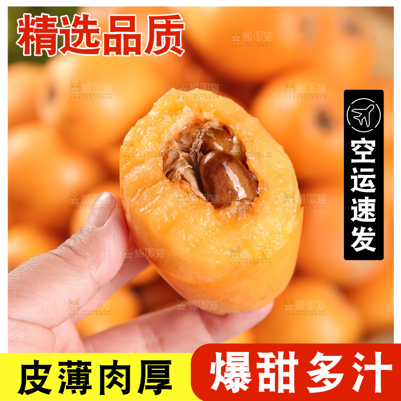 手里拿着大枇杷