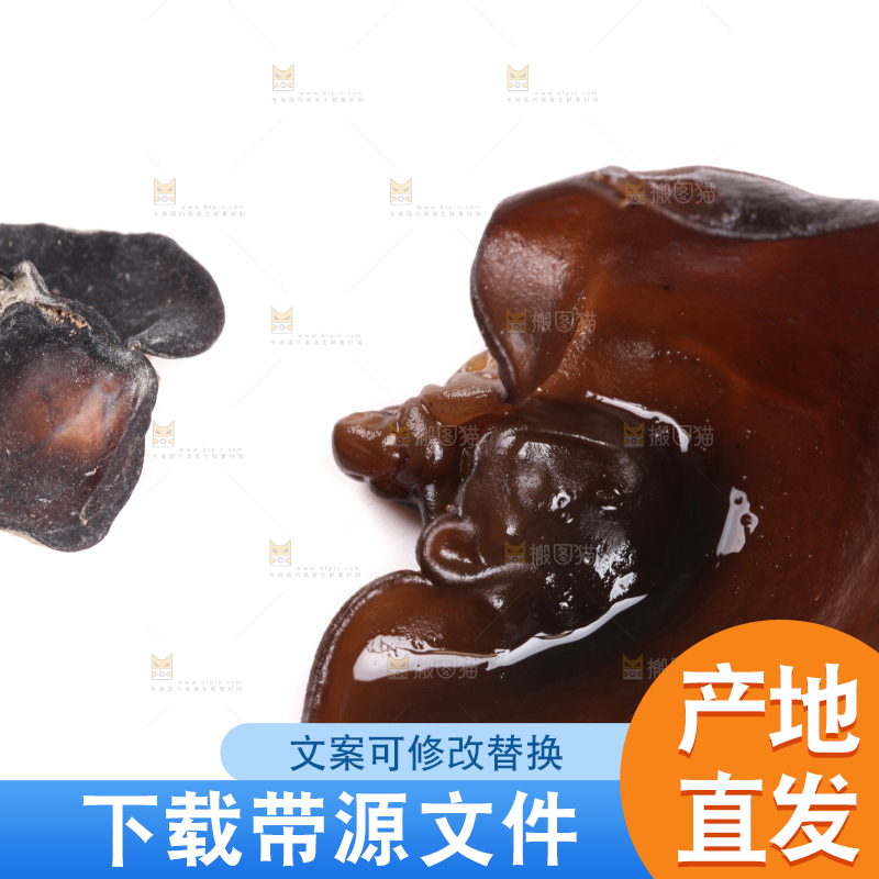 白底上的黑木耳