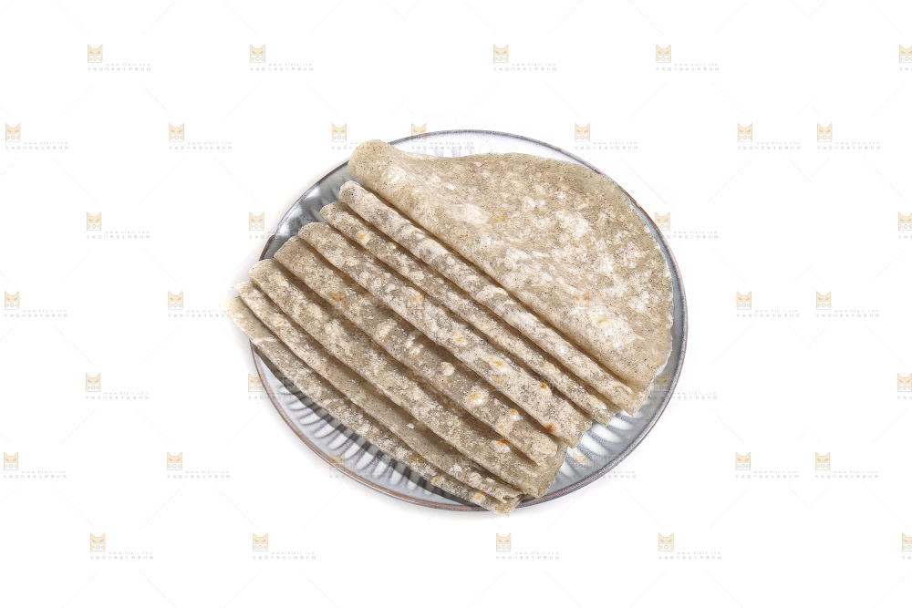 白底上的全麦卷饼