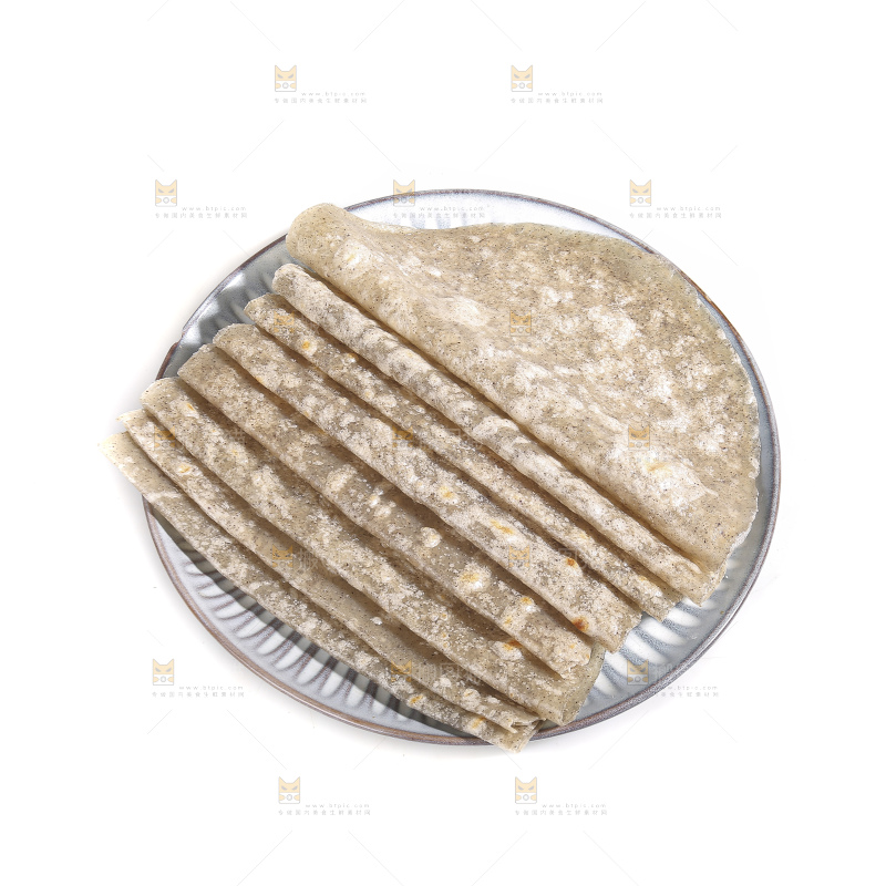 白底上的全麦卷饼