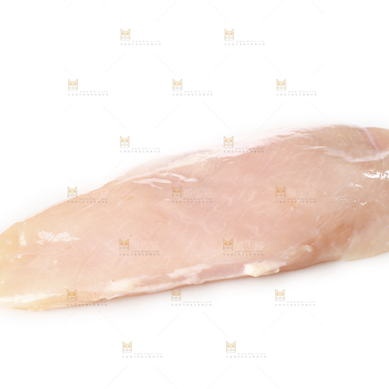 白底上的鸡胸肉