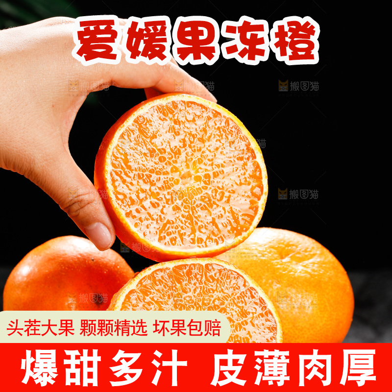 深底上的爱媛果冻橙