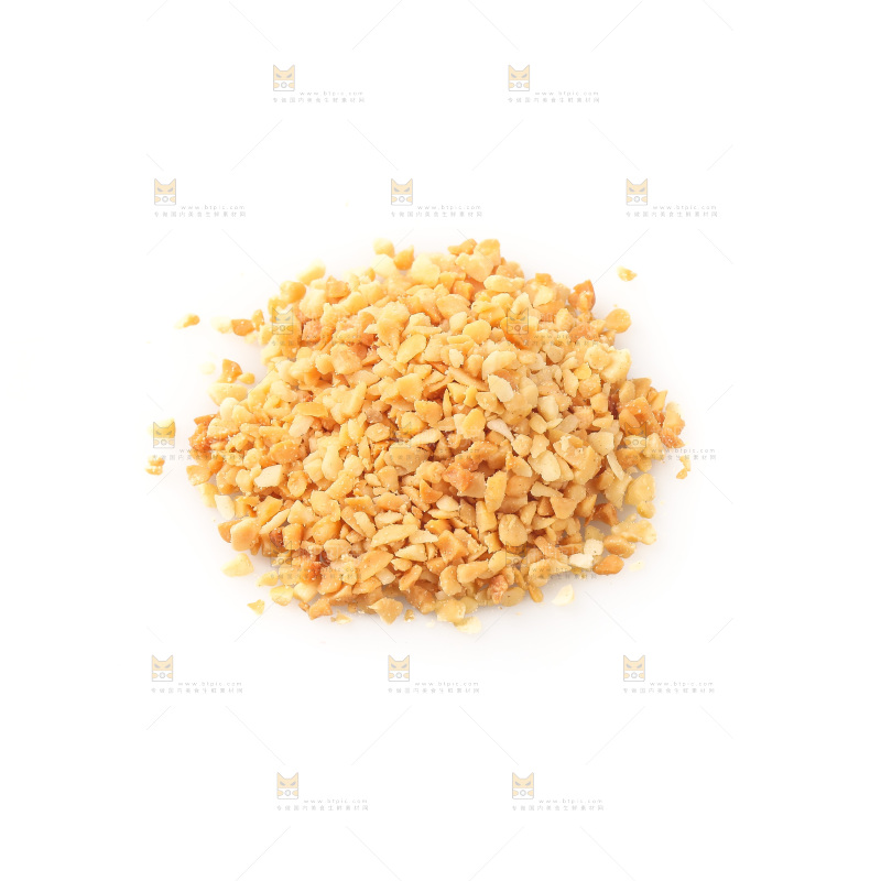 白底上的花生碎