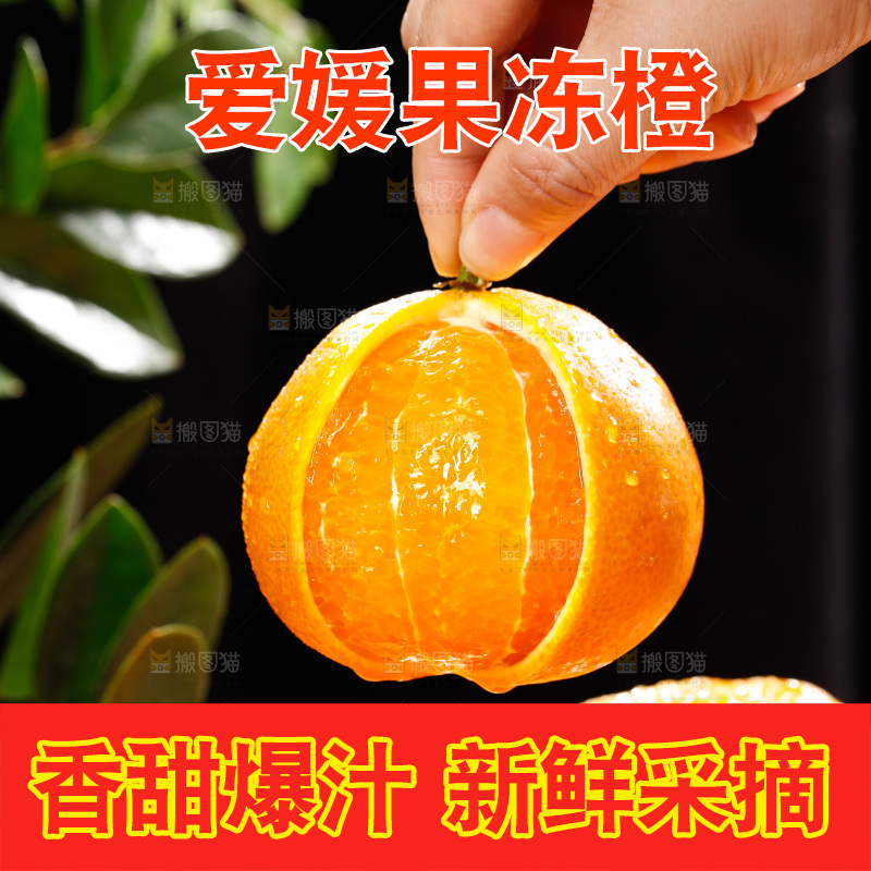 深底上的爱媛果冻橙