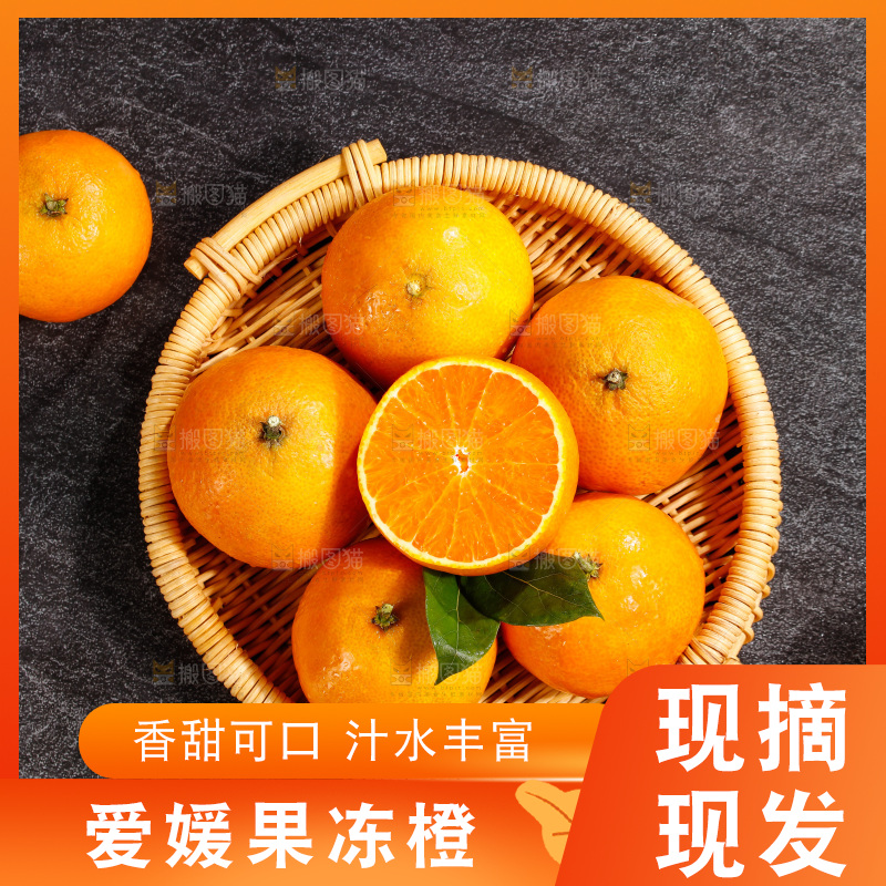 深底上的爱媛果冻橙