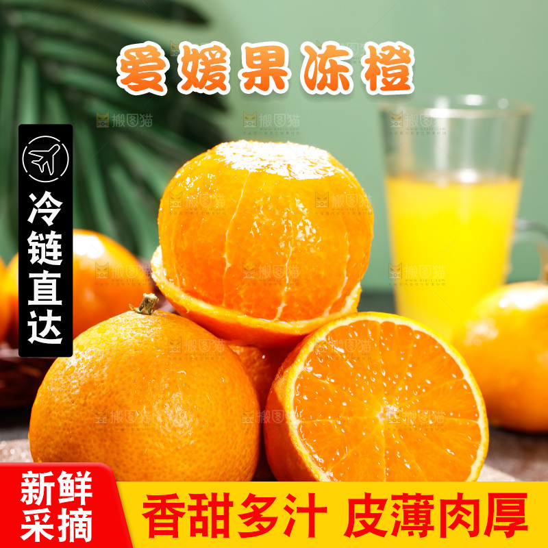 深底上的爱媛果冻橙
