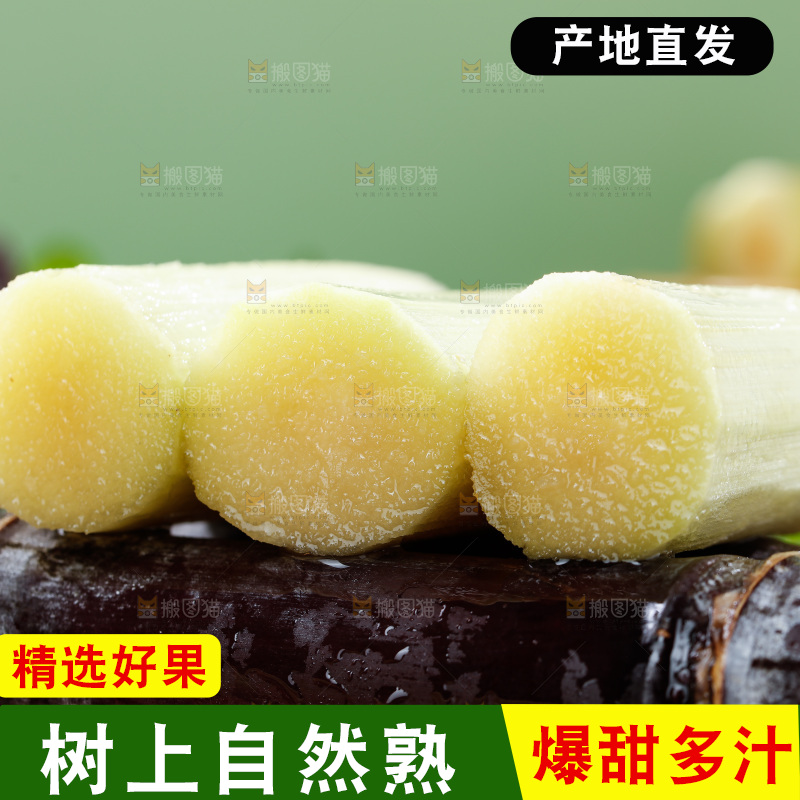 深底上的黑皮甘蔗