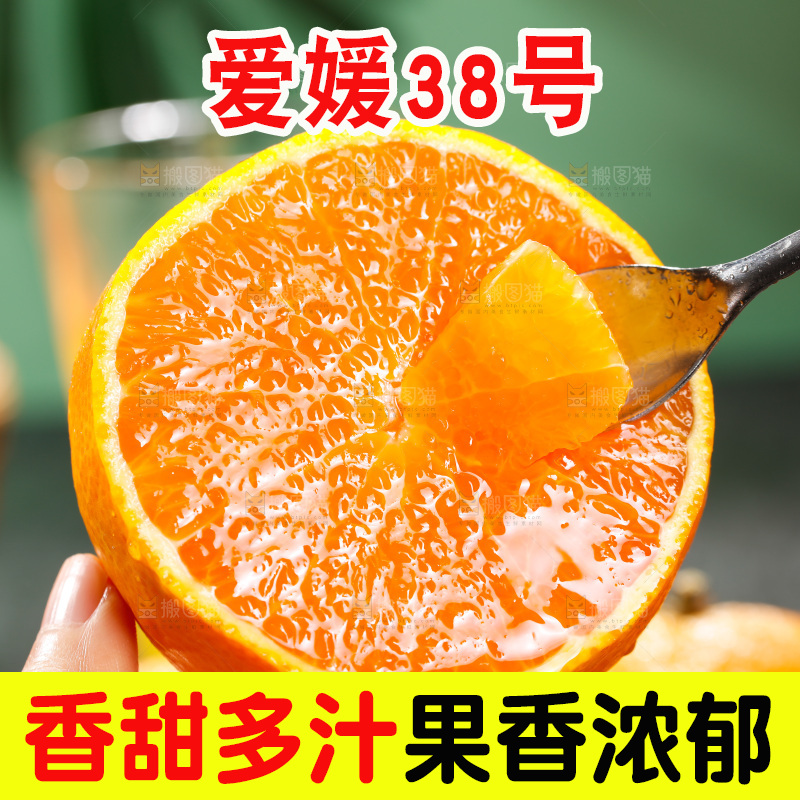 深底上的爱媛果冻橙