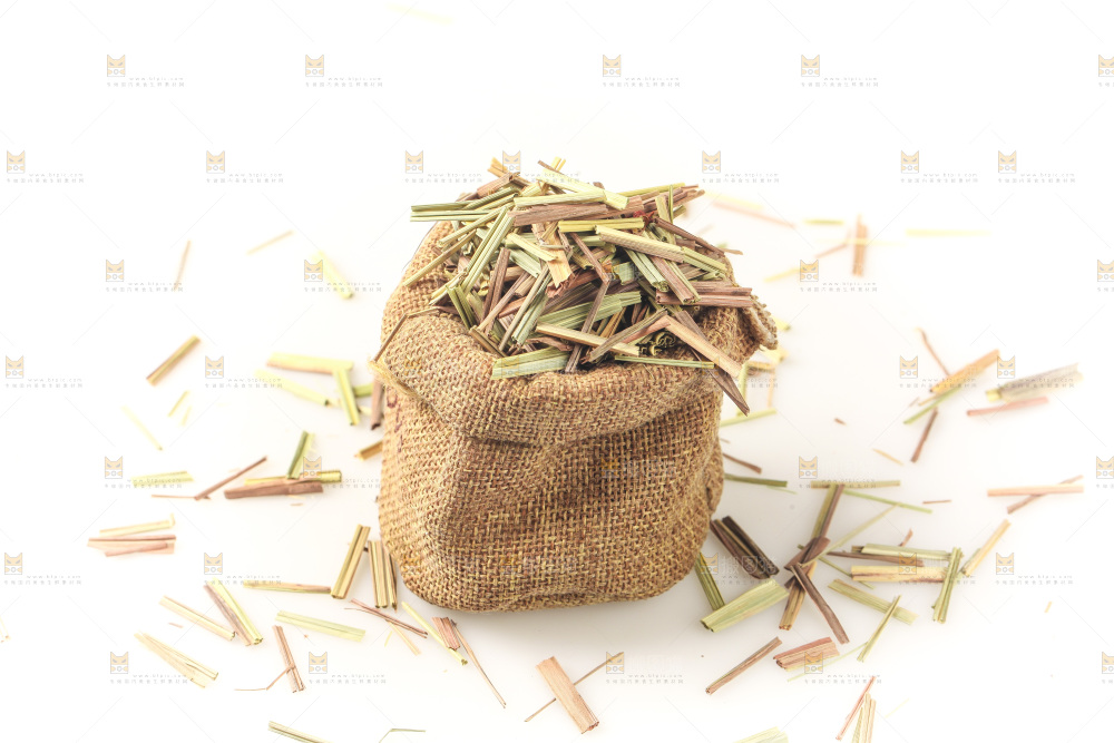 白底上的香茅草