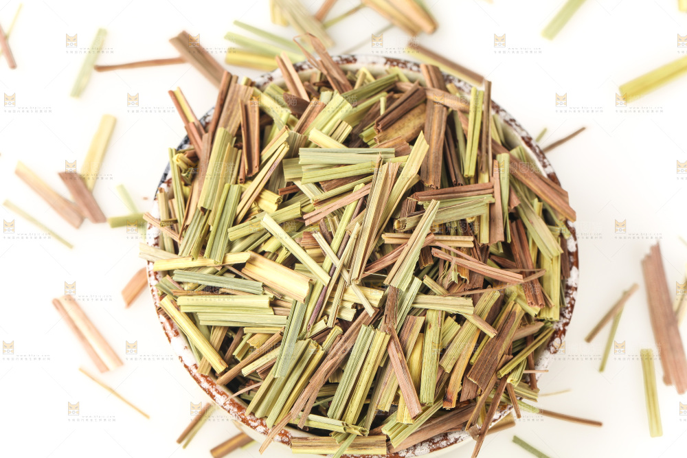 白底上的香茅草