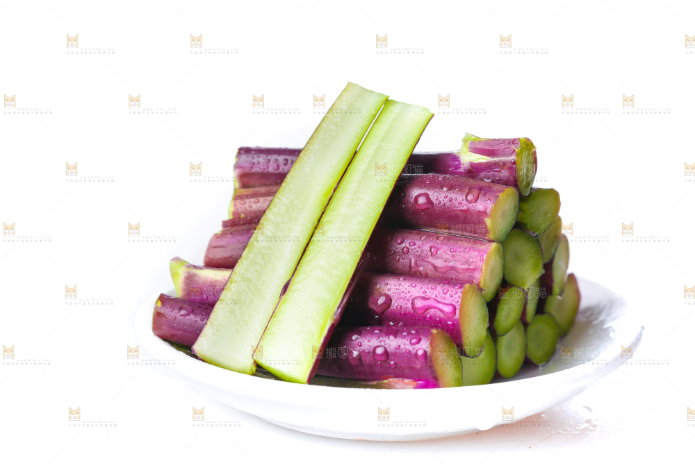白底上的红菜苔