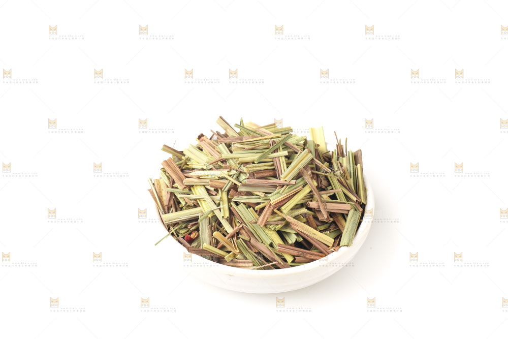 白底上的香茅草