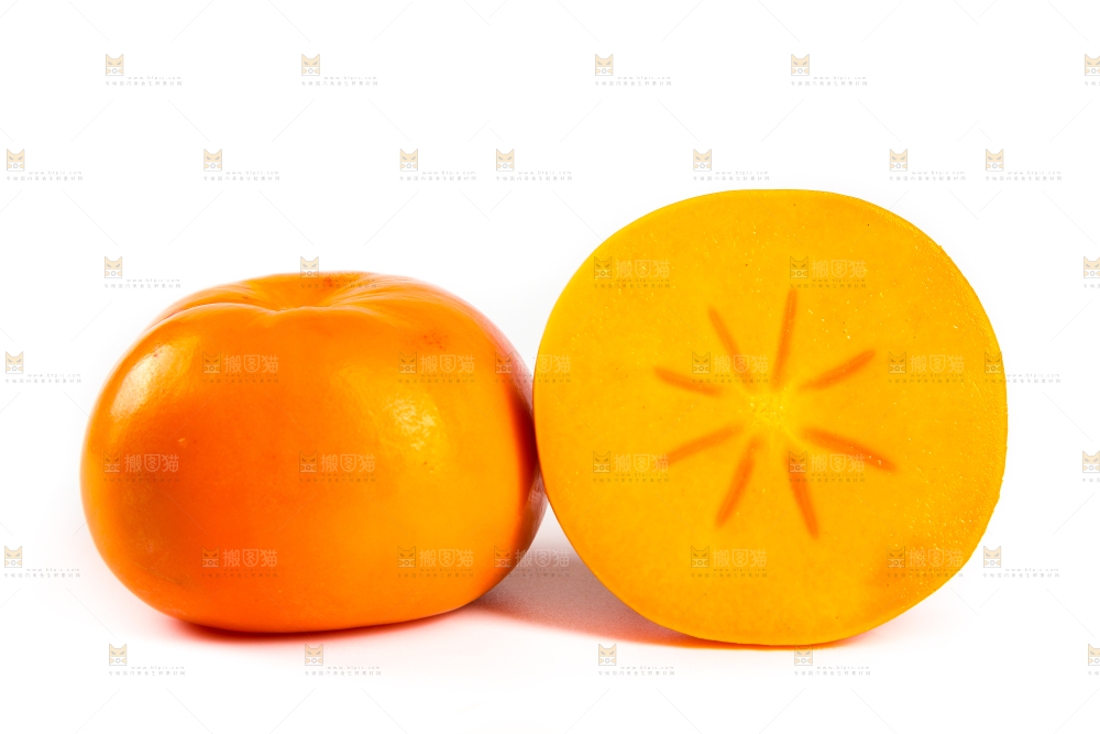 白底上的脆柿
