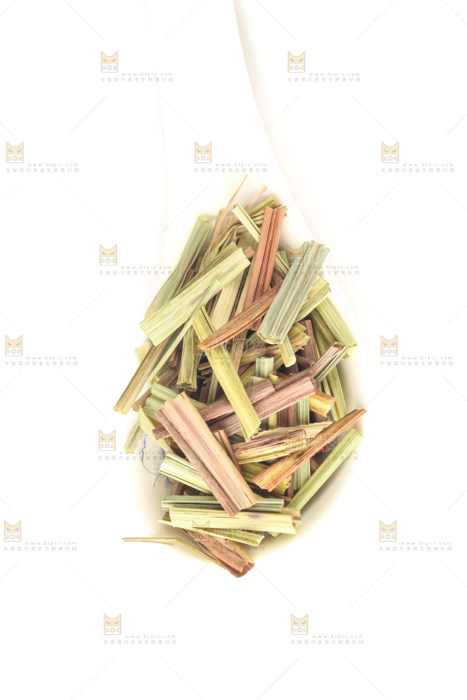 白底上的香茅草