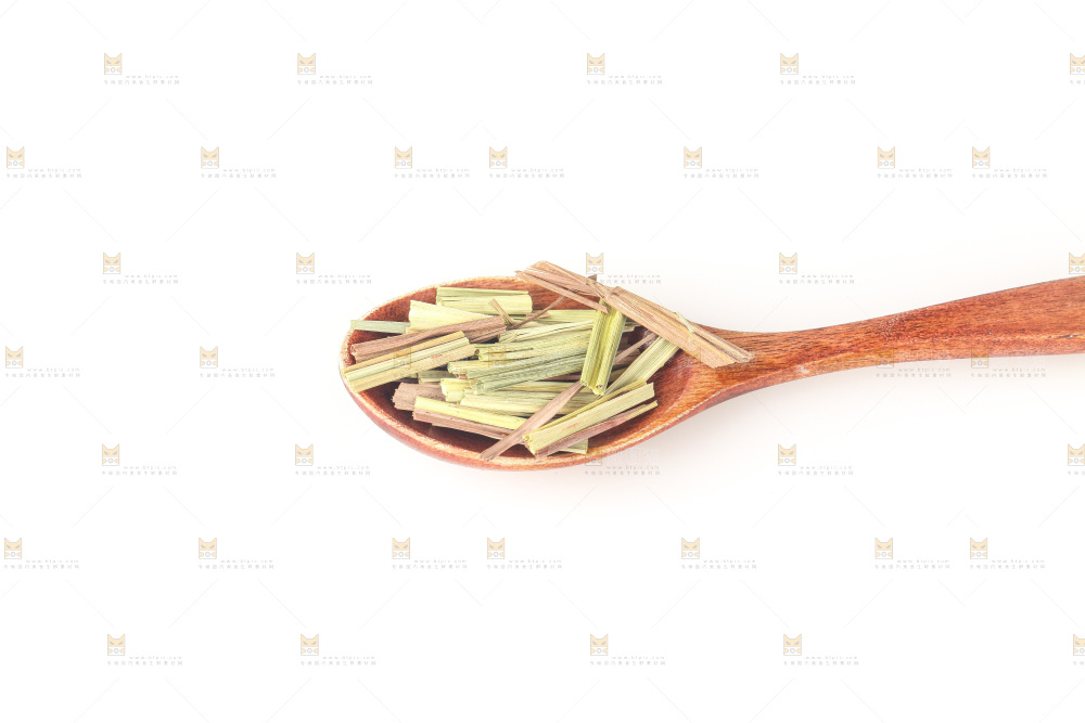 白底上的香茅草