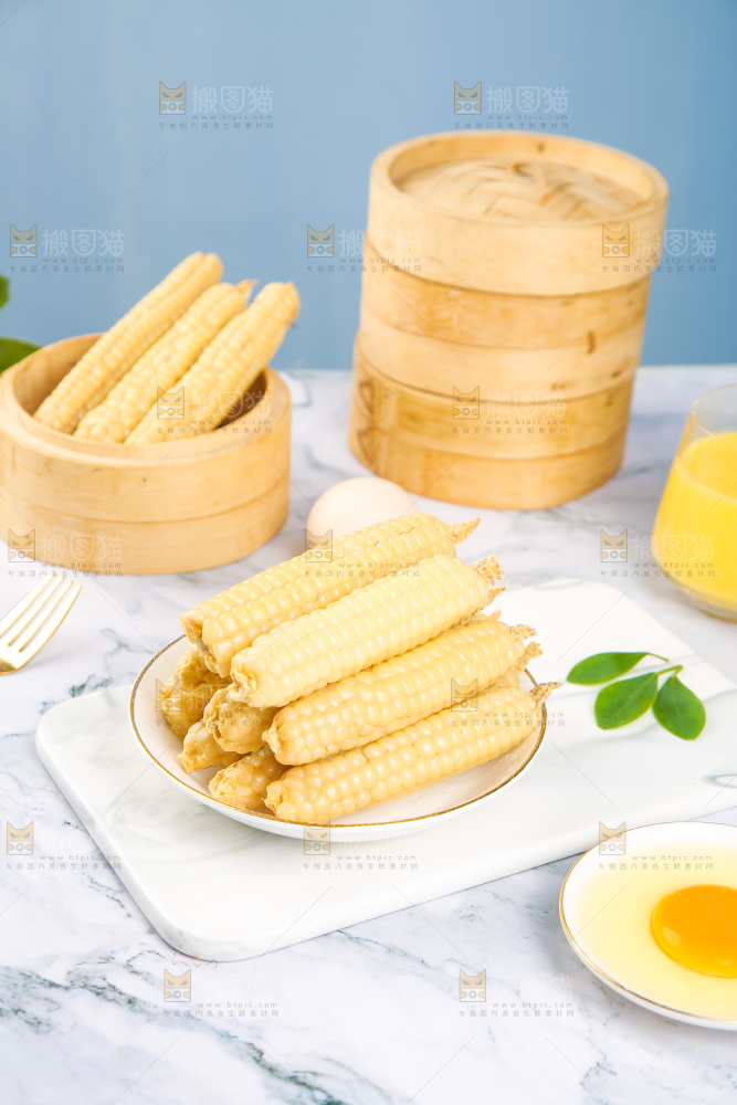 浅底上的手指糯玉米
