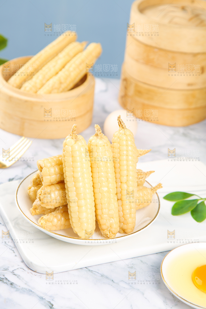 浅底上的手指糯玉米