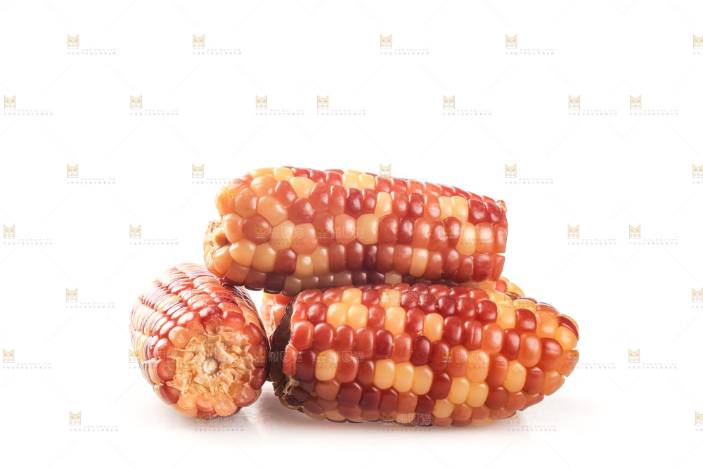 白底上的小花糯玉米